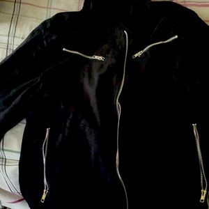 Black and silver vintage Zip up. Jacket custom 9th stock  buisness from 99